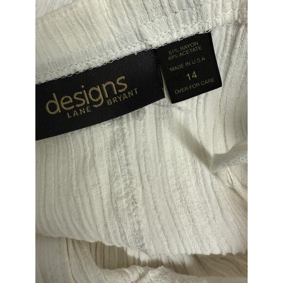 Vintage Y2K 90's Lane Bryant Dress Womens 14 White button summer Spring - Picture 2 of 4